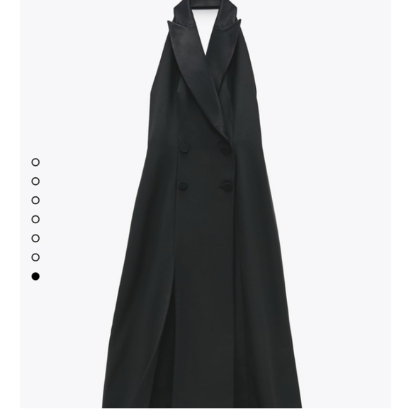 NWT ZARA Black Limited Edition Halter Neck Wrap Dress - Picture 3 of 13